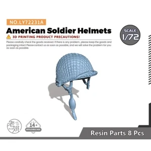 SSMODEL LY72231A 1/72 Model Upgrade Parts American Soldier Helmets Type 1 - Picture 1 of 3