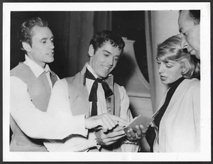 War and Peace Rosemary Clooney Jose Ferrer Original 1955 On Set Press Photo - Picture 1 of 2