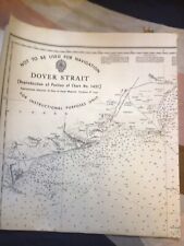 Navigation Admiralty Surveys Map   , LARGE , DOVER STRAIT INC THE SOMME  ,1948