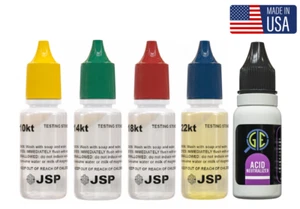 10K 14K 18K 22K Gold Jewelry Test Solutions Acid Coin Bullion Bar Tester Kit - Picture 1 of 15