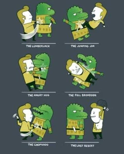 Camisa Star Trek Capitán Kirk Kung Fu Estilo DIVERTIDA Parodia Teefury Damas NUEVA - Imagen 1 de 1