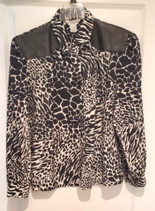 Jordan New York Oberteil bedeckt Knopfleiste Langarm Wildlife Damen Bluse 11/12 - Bild 1 von 5