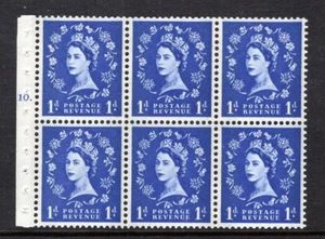 1965 QEII Wilding Violet Phos 1d Booklet Pane with cylinder No. SG Spec SB49 - Picture 1 of 1