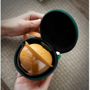 Juego de té de viaje de cerámica Gaiwan taza de té a juego jarra de vidrio toalla bolsa portátil - Imagen 1 de 14