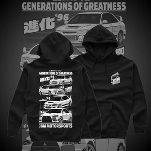 JBM - Mitsubishi Generations | JDM |  Car Enthusiasts Hoodie - Picture 1 of 5