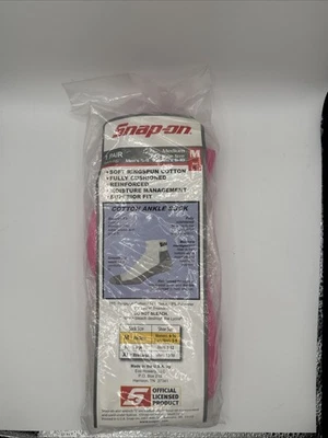 SNAP-ON SOCKS PINK UNISEX BRAND NEW SEALED SIZE M NEW - Image 1 of 4