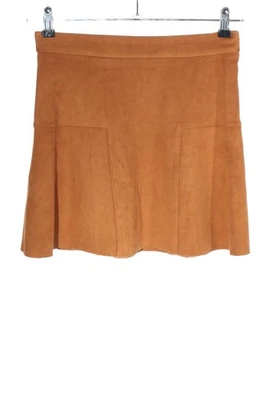 MANGO SUIT Falda de cuero de imitación Mujeres Falda Talla EU 36 naranja claro - Imagen 1 de 4