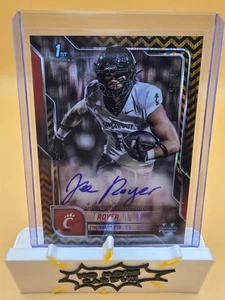 Bowman University 2025 cromo Joe Royer negro y dorado Stealth automático/25 - Imagen 1 de 3