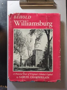 WILLIAMSBURG SAMUEL CHAMBERLAIN HC DJ 1947 (B79) 1st Edition With Jacket. - Imagen 1 de 19