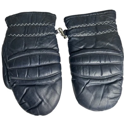 Guantes Conroy De Colección Para Hombres L Cuero Azul Oscuro Mitones Aislados Esquí Snowboard Foto 1 de 4