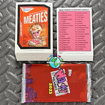 TOPPS WACKY PACKAGES 2025 ALL-NEW COMPLETE 81-CARD VARIATION BASE SET +WRAPPER - Image 1 of 3