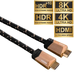 Hama 3M Cavo HDMI 2.1 8K 4K Ultra High-Speed Cavo Collegamento 3D UHD HDR HD TV - Foto 1 di 7