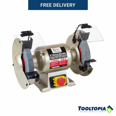 SIP Bench Grinder 8" 230V 550W 2980RPM 200mm x 25mm Coarse and Fine Grit Wheel - Image 1 of 4