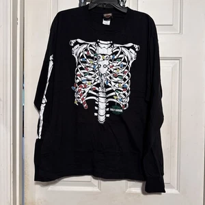Nuevo Sin Etiquetas Harley Davison Camisa Navidad Manga Larga Huesos Grandes - Imagen 1 de 9