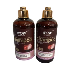 WOW Skin Science Shampoo 10 Unzen - Rote Zwiebel Schwarzkümmelöl (2 Flaschen = 20 Unzen) - Bild 1 von 3