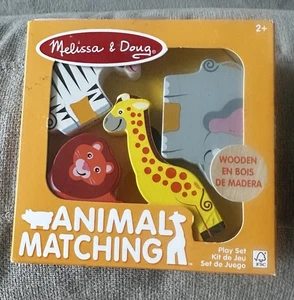 Melissa & Doug Wooden Safari Animal Matching Play Set Toddler Toy NEW - Picture 1 of 5