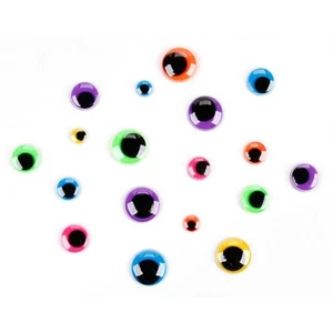 Set of 160 Neon Adhesive Eyes 0.4 - 1 Inch - Picture 1 of 1