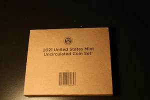 2021 P&D Uncirculated US Mint Set 14 coins in Fresh UN-OPENED Mint Box - Picture 1 of 1