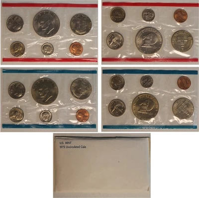1975 PD US Mint Set (OGP) w/ Eisenhower dollar 12 Coins - Image 1 of 4