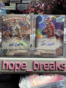 Cade Klubnik Autograph 2023 Bowman Best Elements 27/75 And Base Auto - Picture 1 of 2