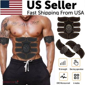 EMS Abdominal Muscle Toning Trainer ABS Stimulator Toner Fitness Binder Gym Belt - Picture 1 of 14