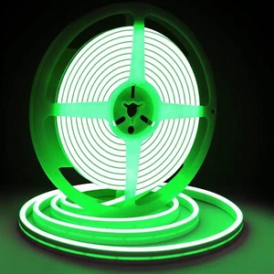 12V Green Flexible LED Strip Waterproof Sign Neon Lights Silicone for Car Room - Picture 1 of 11