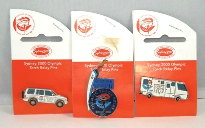 Sydney 2000 Olympic Torch Relay Pins Convoy Vehicles I Saw the Mobile Office 4WD - Image 1 of 4