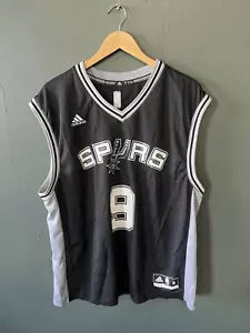 Adidas San Antonio Spurs Tony Parker Mens Black Basketball Jersey Size Medium - Picture 1 of 3