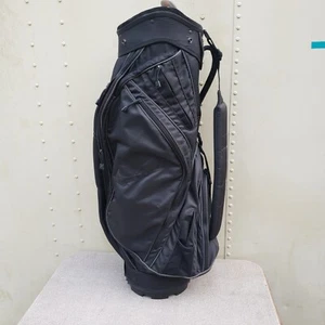 RARE Nike Golf "Black Out" Canvas 6-Way Divider Cart Bag w/ Shoulder Carry Strap - Picture 1 of 18
