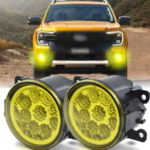 Fog Lights Front Bumper Lime yellow for FORD RANGER 2005-2009 2012-2023 - Picture 1 of 11