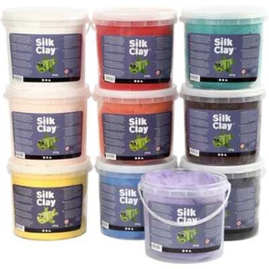 Creativ Self Hardening Modelling Silk Clay® 650G Buckets Tubs - Assorted Colours - Picture 1 of 10