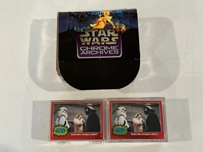 STAR WARS CHROME ARCHIVES TRADING CARDS BOX 1999 TOPPS 2 COMPLETE SETS - Image 1 of 4