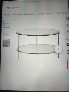 SEI Risa Cocktail Table Iron 33.75"W x 33.75"L x 18.25"H - Picture 1 of 2