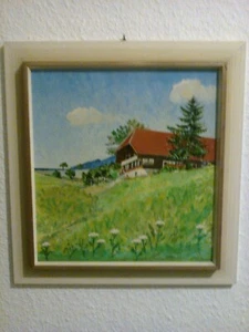 Ölgemälde Schwarzwaldhaus ca. 1973 gebraucht - Bild 1 von 1