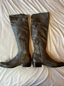 Anthropologie Schutz Boots BROWN Taupe, OVER THE KNEE, SOFT Lamb leather Sz 39 - Picture 1 of 14
