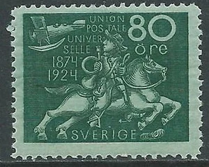 1924 SCHWEDEN 50 JAHRE UPU 80 STUNDEN POSTFRISCH ** - Y00 - Bild 1 von 1