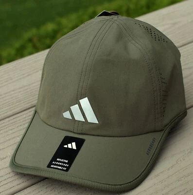 Новый с Ярлыками ADIDAS AeroReady мужской SuperLite 3 отражательный Adj шляпа-OSFM @ $26 оливковые пласты - Изображение 1 из 4