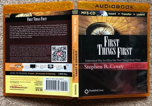 Stephen Covey - First Things First (Understanding Why ) - MP3 Audio Compact Disc - Picture 1 of 2