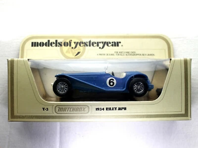 MATCHBOX MODELS OF YESTERYEAR, 1934 Riley MPH Y-3 Blue. - Image 1 of 4