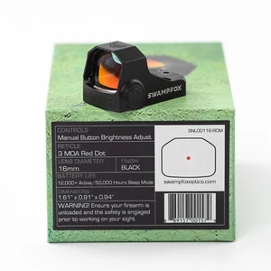 Swampfox Sentinel 1x16mm 3MOA RMSc Micro Reflex Green/Red DOT Sight SNL00116 - Picture 1 of 16