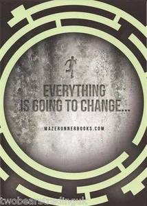 Postcard: The Maze Runner Books by James Dashner - Everything Is Going To Change - Picture 1 of 2