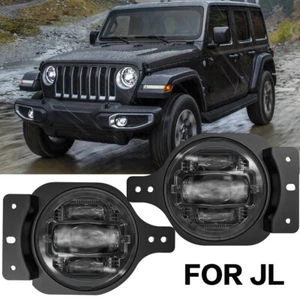 LED Fog Lights Bumper Lamps Set for Jeep Wrangler JL Gladiator Rubicon 2018-2023 - Picture 1 of 13