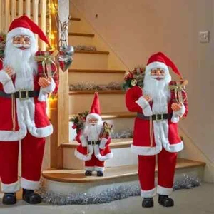 Estatua de Papá Noel de Navidad Decoración de pie Papá Noel Figura festiva decorativa - Imagen 1 de 28