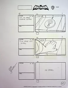 Lápiz de guión gráfico dibujado a mano de Batman: The Brave and the Bold JEFF JOHNSON FIRMADO - Imagen 1 de 2