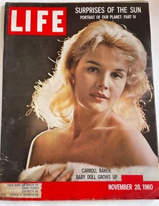 Life Magazine November 28 1960 Ephemera Vintage Ads Carroll Baker Junk Journal - Imagen 1 de 10