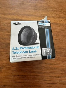 Vivitar 2.2x Telephoto Conversion Lens Attachment for 58mm Threads New Sealed - Picture 1 of 7