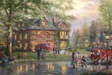 Thomas Kinkade Hometown Firehouse Publisher's Proof on Paper 18x12