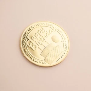 Happy Birthday Lucky Coin Keepsake Gift Goodluck Health Love Happiness Gift Idea - Picture 1 of 3