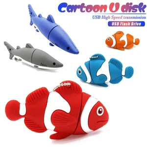 Blauer Hai USB Flash-Laufwerk 64 GB roter Clownfisch USB-Sticks Speichermedien - Afbeelding 1 van 27