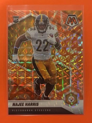 2021 Panini Mosaic Najee Harris Rookie RC Reactive Orange Prizm #313 Football - Image 1 of 2